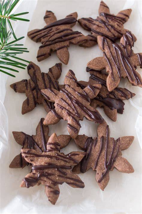 Schoko-Sterne mit Schokoglasur