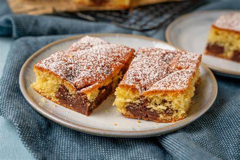 Schoko-Streuselkuchen-Aufbau