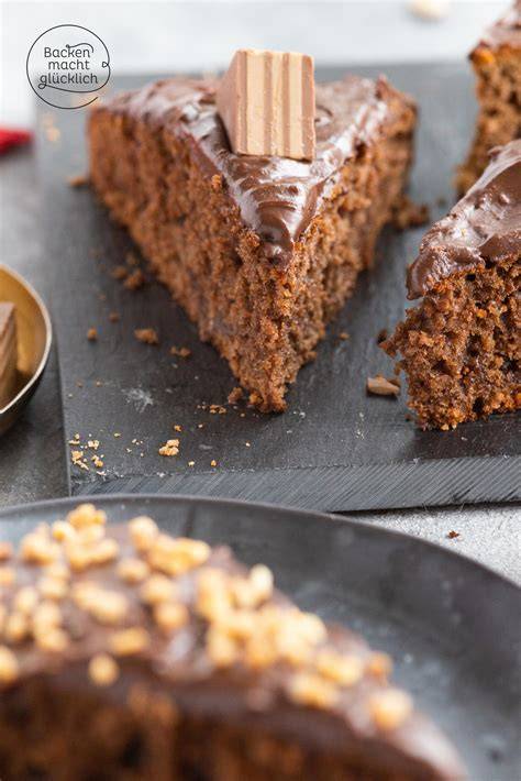 Schokoguss über Nougatkuchen