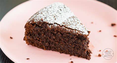Schokokuchen mit Nüssen und Puderzucker