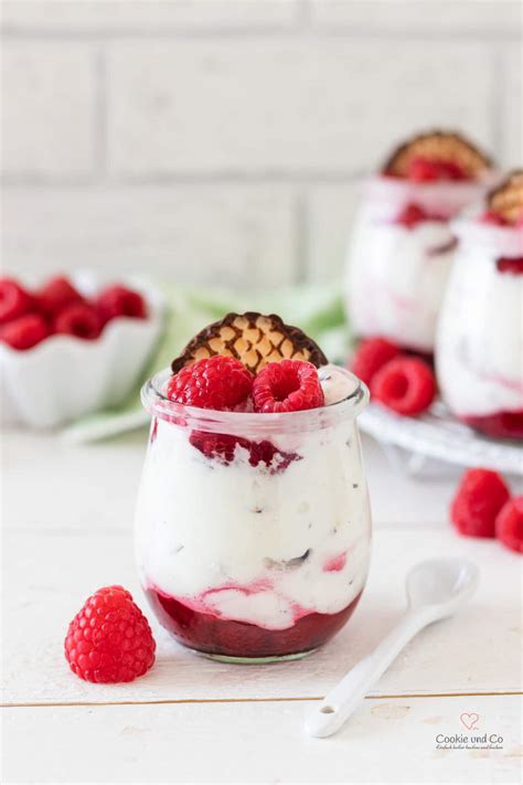 Schokokuss Himbeer Dessert im Glas