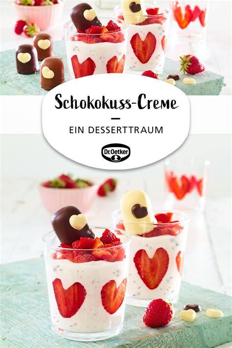 Schokokuss-Quarkcreme mit Erdbeeren