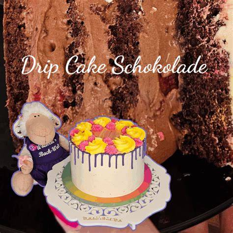 Schokolade Drip auf Marmortorte
