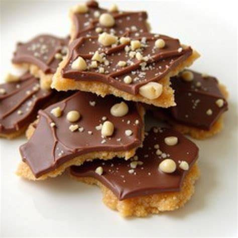 Schokolade und Krokant als Dessert-Topping