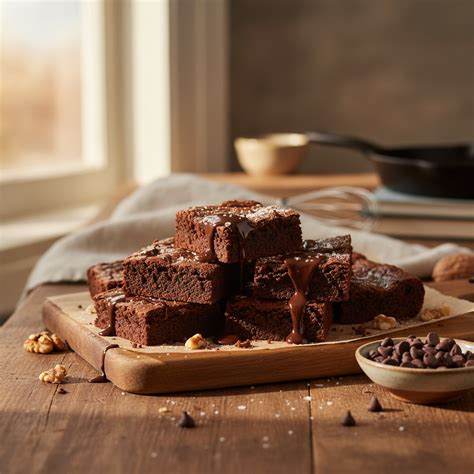 Schokoladen Brownies mit feuchtem Kern
