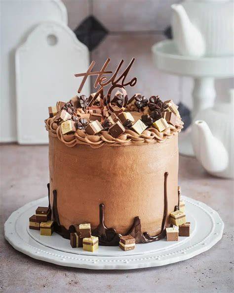 Schokoladen Drip Down an der Torte