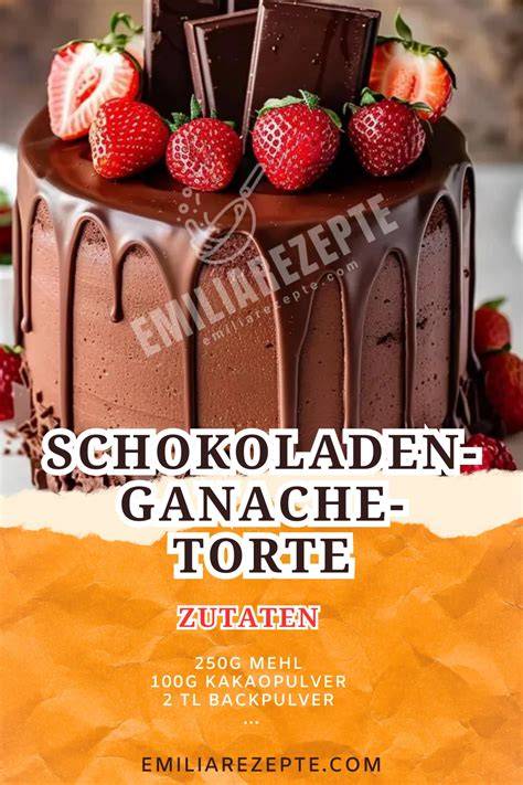 Schokoladen Ganache auf Torte
