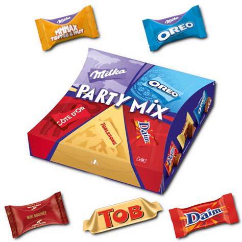 Schokoladen Party Mix Zutatenübersicht
