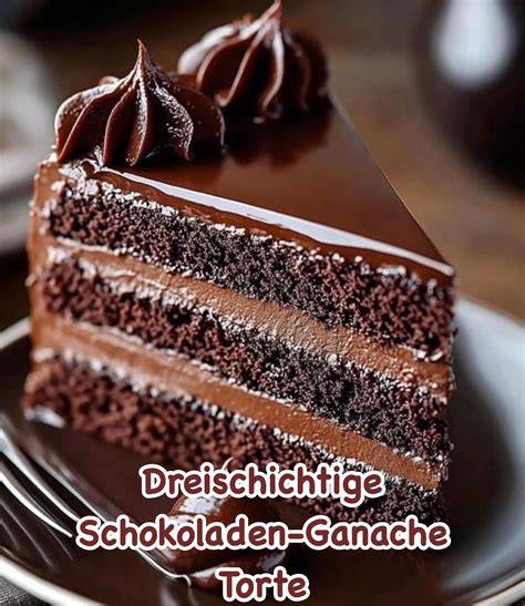 Schokoladen-Ganache auf Torte