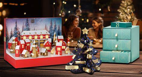 Schokoladen-Inhalt eines typischen Adventskalenders