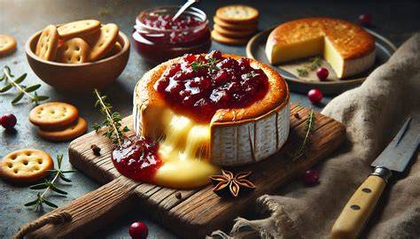 Schokoladen-Mandeltorte mit Creme und Preiselbeeren