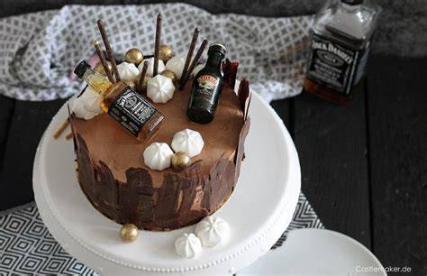 Schokoladen-Whisky-Torte mit Mini Jack Daniels