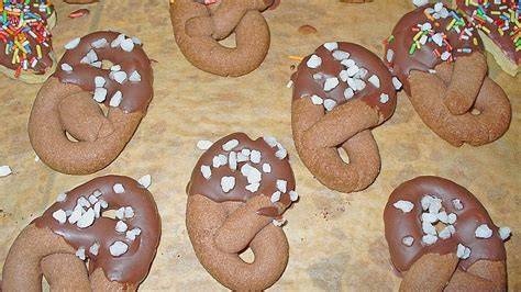 Schokoladenbrezel mit Zutaten