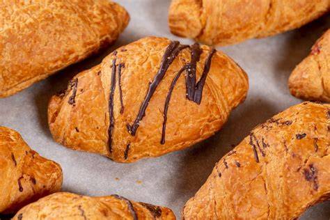Schokoladencroissant Nahaufnahme