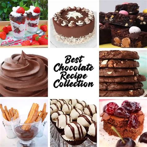 Schokoladendesserts Collage