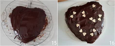 Schokoladenherz mit glänzender Glasur und Ganache