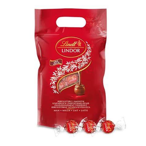Schokoladenkugeln mit Himbeerfüllung von Lindt - Produktpräsentation und Verpackung