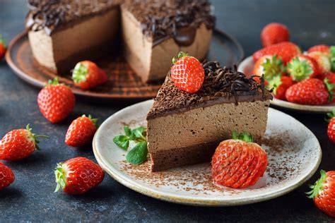 Schokoladenmousse-Torte Schichtung