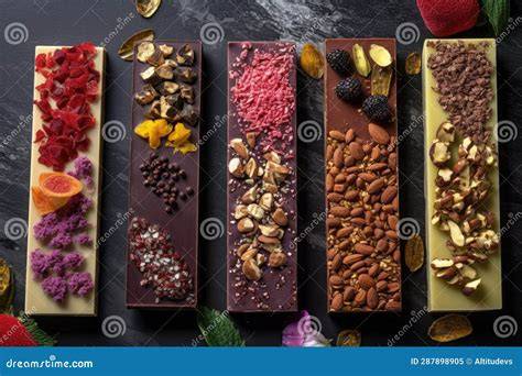 Schokoladenpralinen in verschiedenen Geschmacksrichtungen