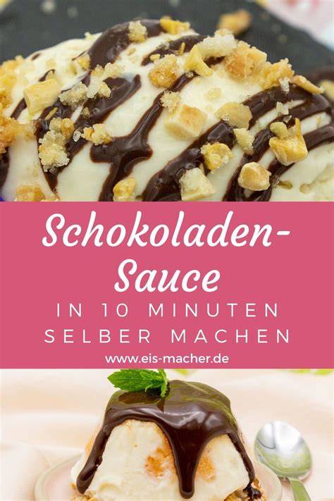 Schokoladensauce, die über Eis und Kuchen serviert wird