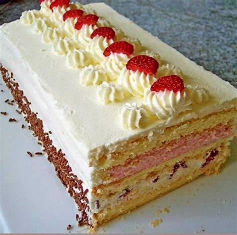 Schokoladiger Biskuitboden mit fruchtiger Quark-Joghurt-Creme und Tortenguss