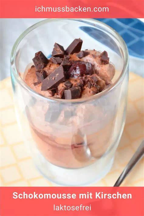 Schokomousse mit Kirschen im Glas - laktosefrei
