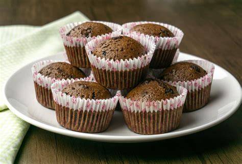 Schokomuffins auf Teller