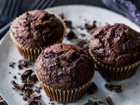 Schokomuffins mit Schokoglasur