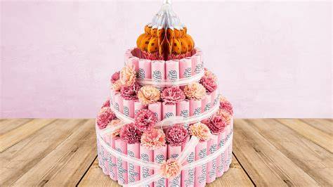 Schokoriegel-Torte aus Styropor