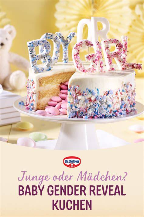 Schritt für Schritt Zubereitung Gender Reveal Kuchen