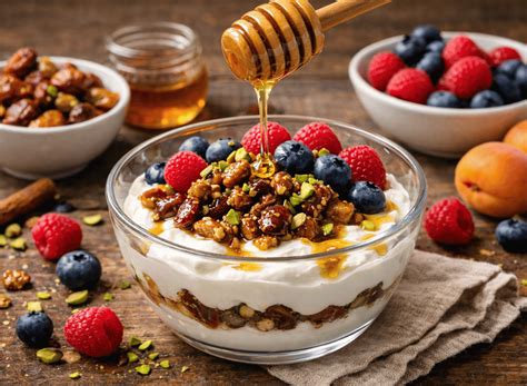 Schritt-für-Schritt: Nüsse rösten, Joghurt anrichten, mit Honig und Zimt toppen