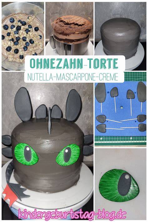 Schritt-für-Schritt Übersicht Ohnezahn Torte