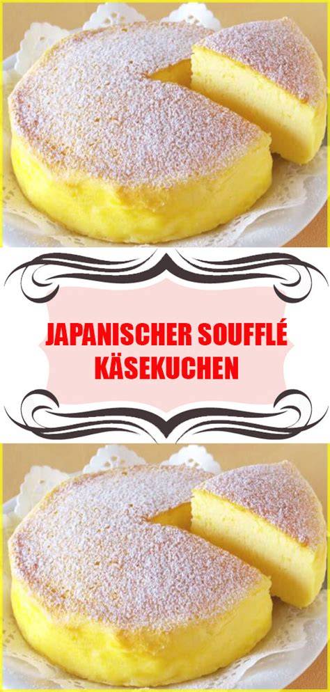 Schritt-für-Schritt Anleitung als Infografik zur Zubereitung japanischer Soufflé-Käsekuchen