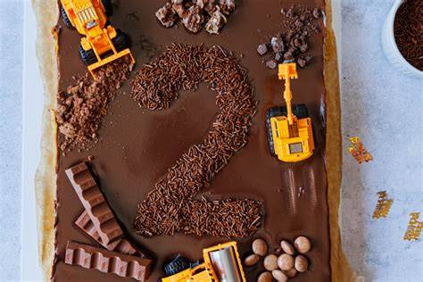 Schritt-für-Schritt Baggerkuchen für den Kindergeburtstag