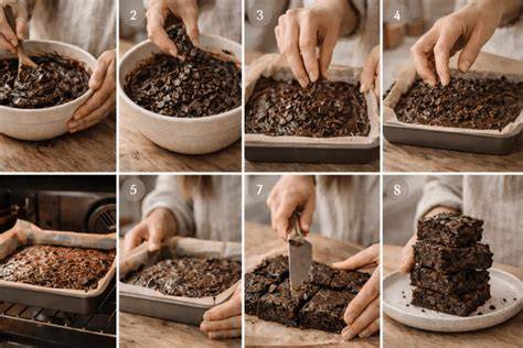 Schritt-für-Schritt Bilder zur Zubereitung von veganen Müslikekeksen