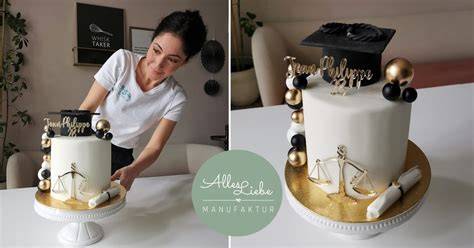 Schritt-für-Schritt Dekorationsdetails Doktorhut-Torte