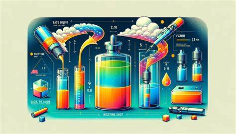 Schritt-für-Schritt Infografik: Longfill anmischen mit Base und Nikotinshots