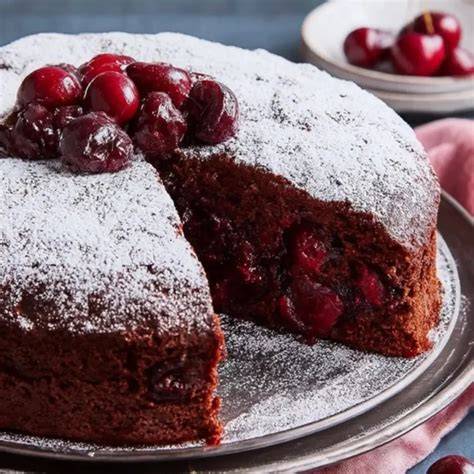 Schritt-für-Schritt Infografik: Teig für veganen Schoko-Kirsch-Kuchen anrühren