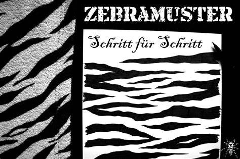 Schritt-für-Schritt Zebramuster infografisch erklärt