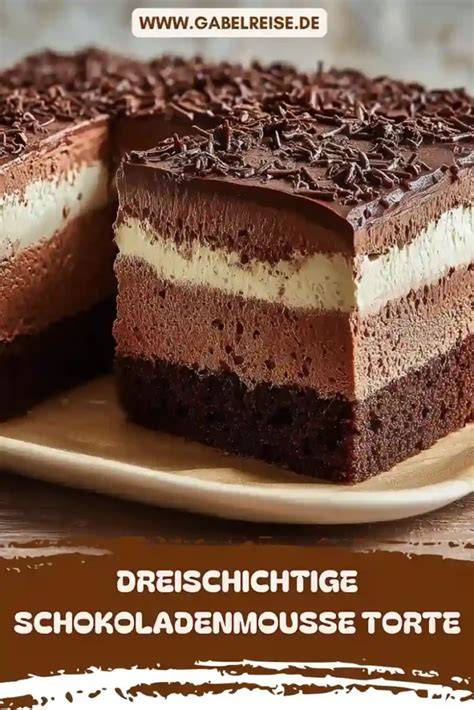 Schritt-für-Schritt-Bilder: Bodenherstellung, Schokoladenmousse anrühren, Torte schichten
