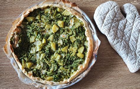Schritt-für-Schritt-Fotos: Blätterteig in Form, Brokkoli blanchieren, Guss anrühren, Torte backen