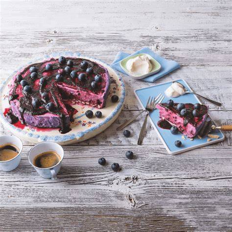 Schritt-für-Schritt-Fotos: Blaubeer-Joghurt-Torte mit Agar Agar
