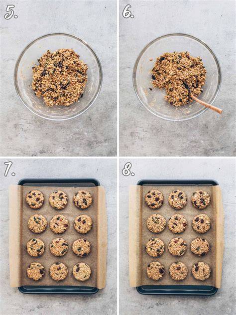 Schritt-für-Schritt-Fotos: Mandeltrester-Tahini-Kekse formen und backen