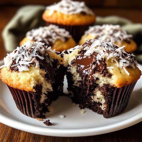 Schritt-für-Schritt-Fotos: Muffins glasieren und in Kokos wälzen
