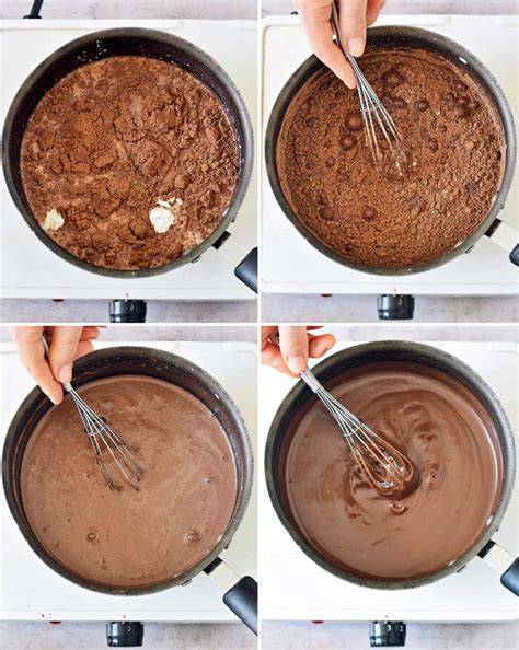 Schritt-für-Schritt-Fotos: Schokopudding mit Stevia anrühren