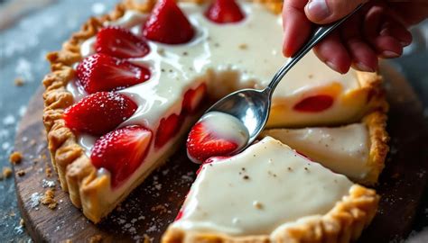 Schritt-für-Schritt-Infografik Erdbeerkuchen auf Tortenboden