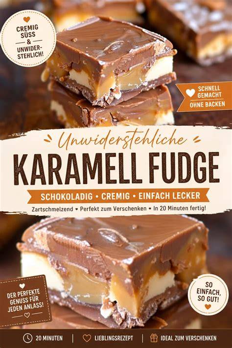 Schritt-für-Schritt-Infografik Karamell Fudge Zubereitung
