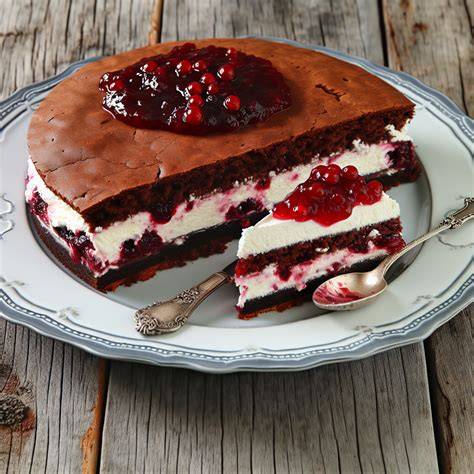 Schritt-für-Schritt-Infografik Schichtung Pumpernickeltorte