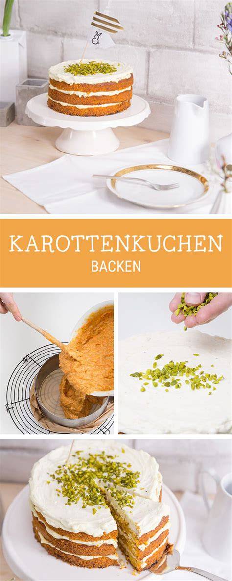 Schritt-für-Schritt-Schema: Raspeln, Rühren, Backen, Schichten, Frosting