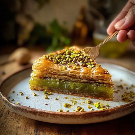 Schritt-für-Schritt-Schichtung des Baklava